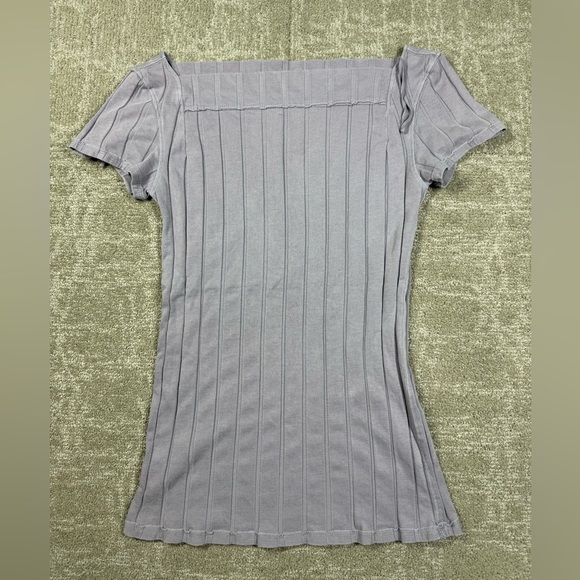 Free People Ahoy Ribbed Solid Short Sleeve Tee Size Small - Picture 1 of 6